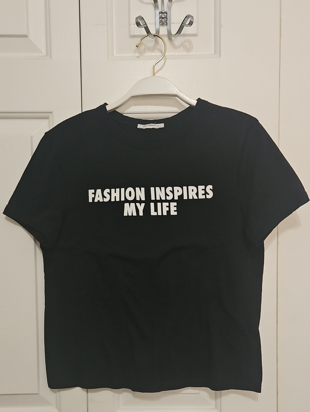 Zara Black And White T-Shirt S